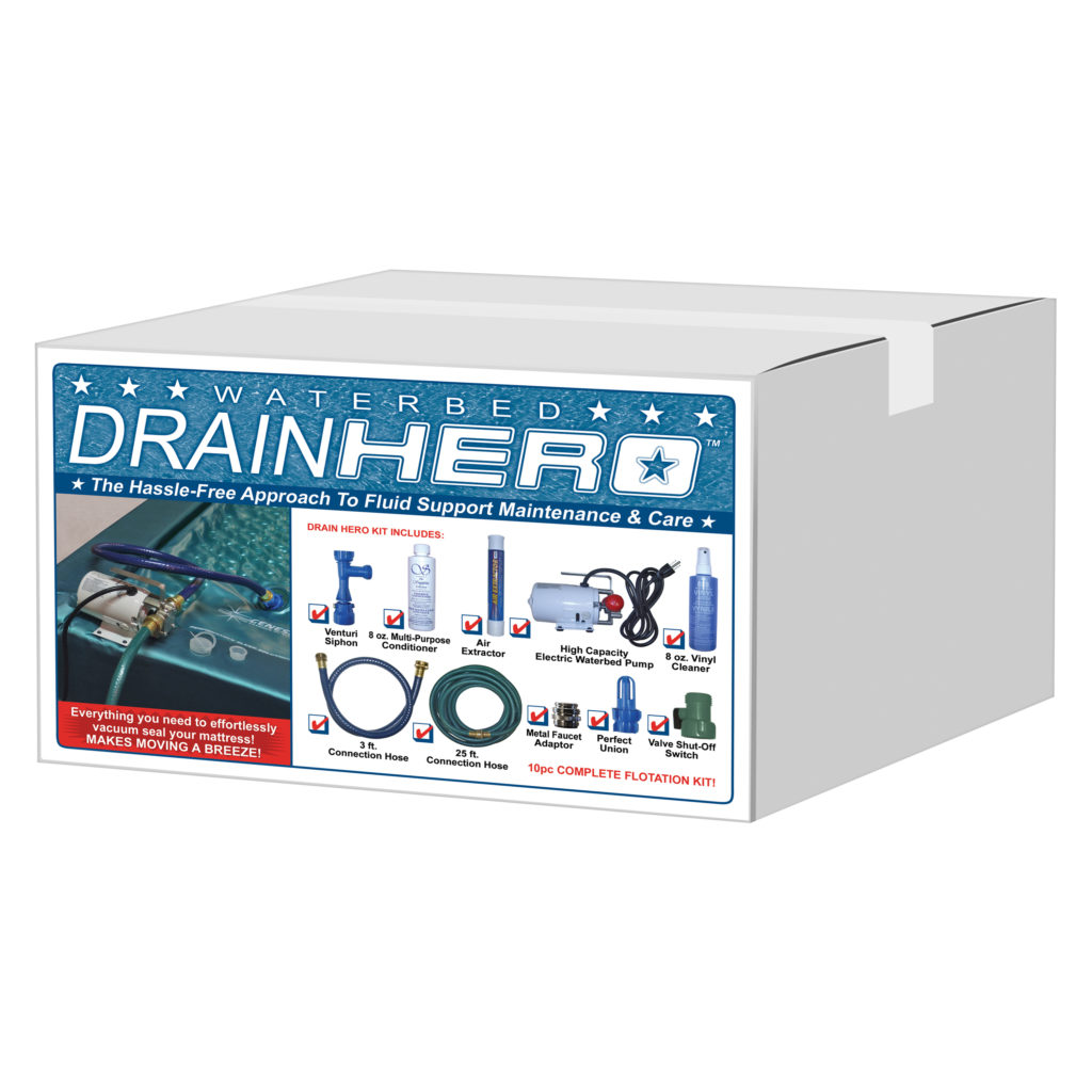 Waterbed Drain Hero Complete 10pc Fill, Drain, Maintain Kit InnoMax