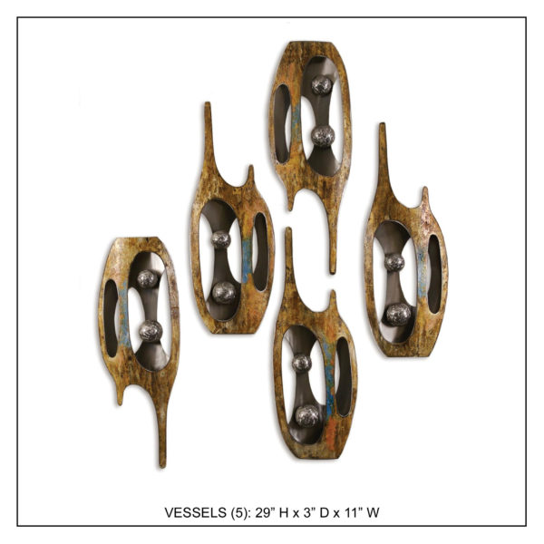 Vessels (5) - Metal Wall Decor