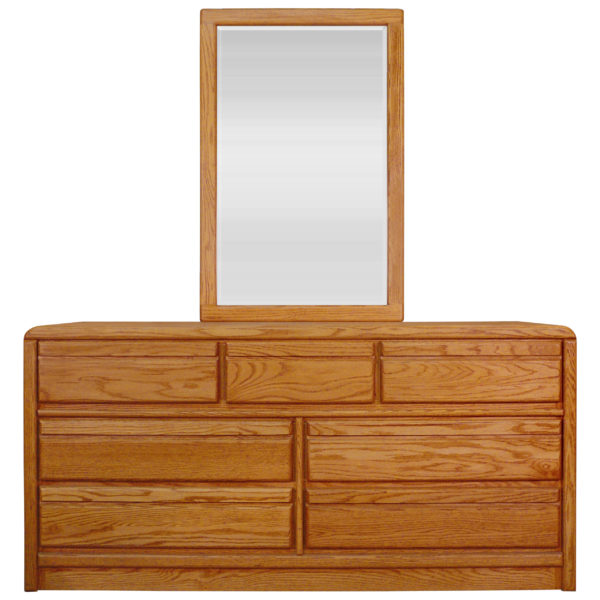 InnoMax Oak Land La Jolla 7 Drawer Dresser & Single Mirror