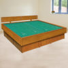 InnoMax Oak Land 5 Board Frame Waterbed In Bedroom Setting