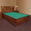 InnoMax Oak Land Mission Creek Waterbed With Bookcase Headboard Bedroom Furniture
