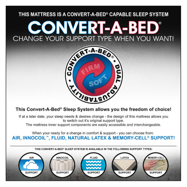This Mattress Is A Convert-A-Bed® Capable Sleep System