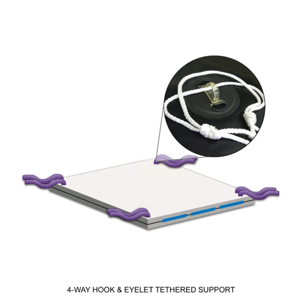 4-Way Hook & Eyelet Tethered Support