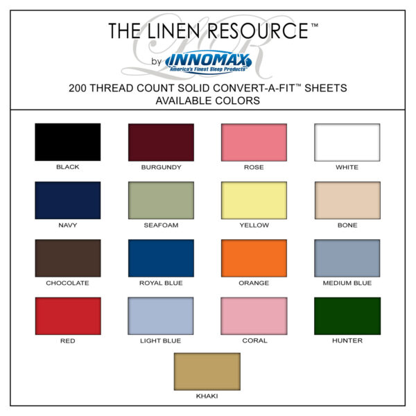 200 Thread Count Color Swatches