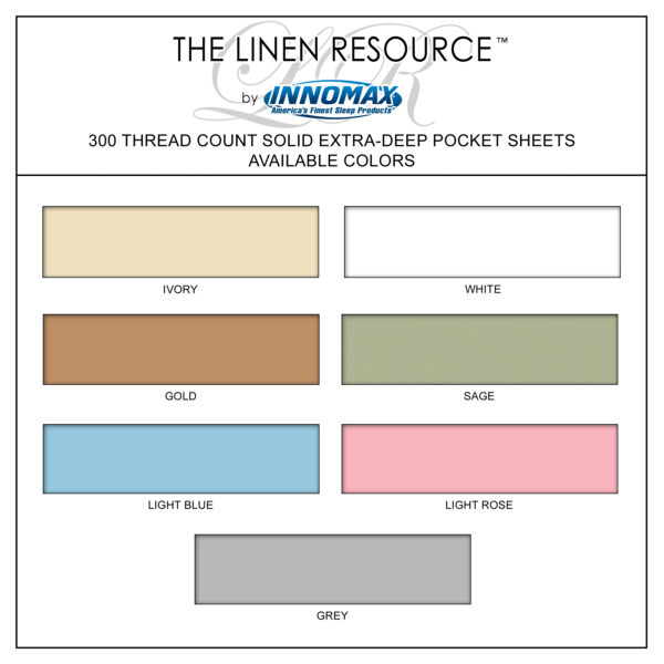 300 Thread Count Extra Deep Pocket Sheet Colors