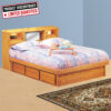 Coronado Bookcase Headboard Platform Bed with La Jolla Casepieces