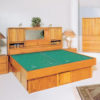 InnoMax Oak Land Magnolia Headboard Waterbed In Bedroom Setting