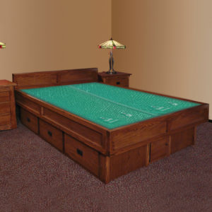 InnoMax Oak Land Mission Creek 5-Board Waterbed In Bedroom