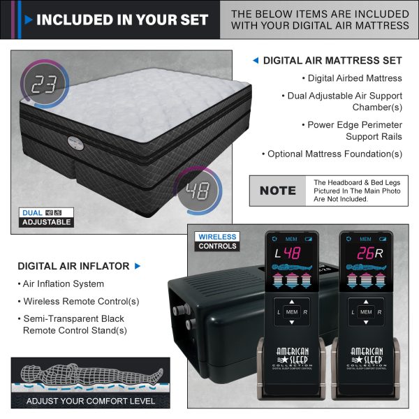 Memories 13″ Pillow Top Digital Air Bed