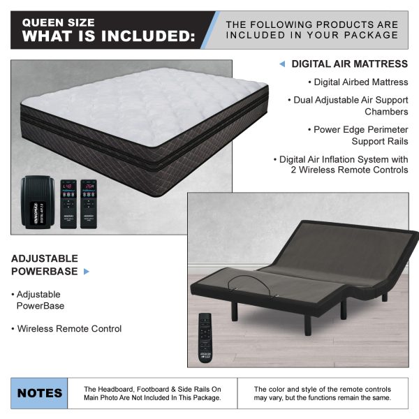 Memories Digital Air Bed with Adjustable Power Base
