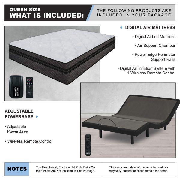 Memories Digital Air Bed with Adjustable Power Base