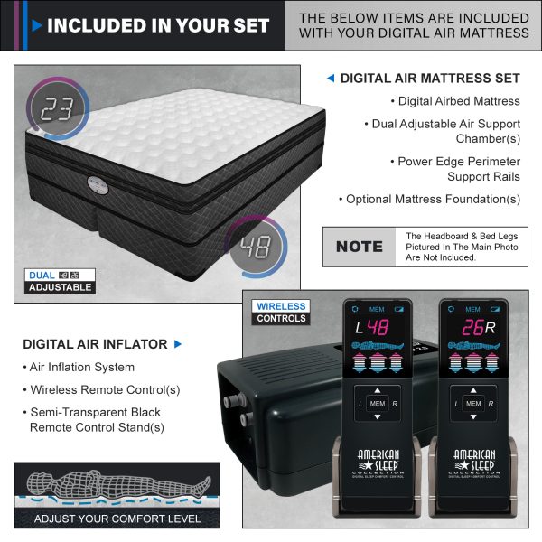 Millennium 14″ Pillow Top Digital Air Bed