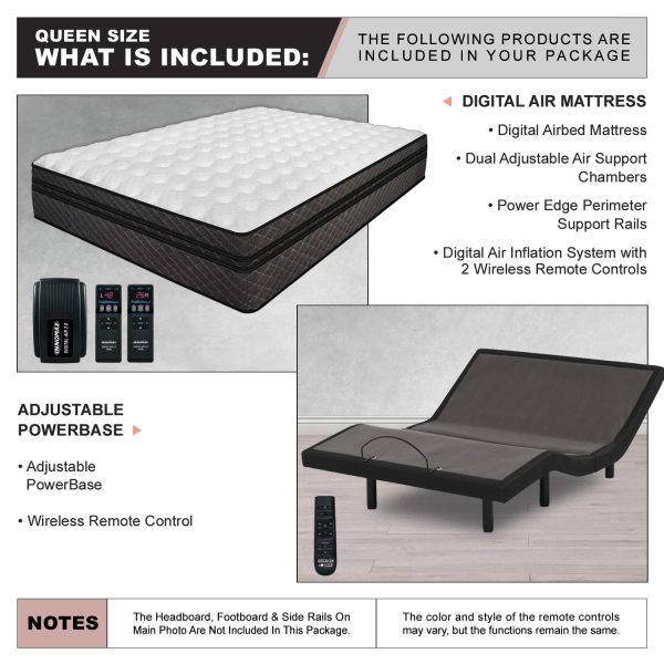Millennium Digital Air Bed with Adjustable Power Base