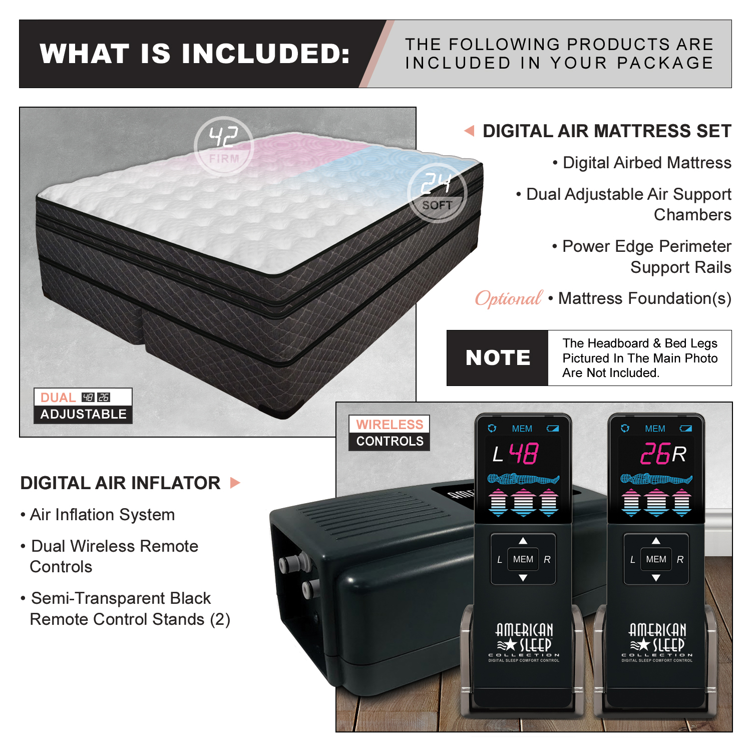 Millennium™ – 14″ Dual Digital Premium Pillow Top Air Number Bed 