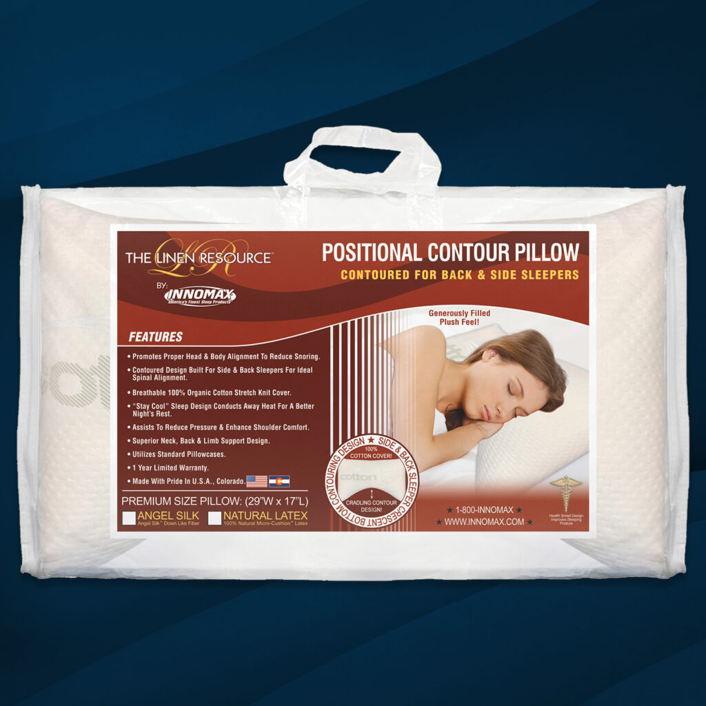 Positional Contour Pillow – Angel Silk™ Down Like Fiber - InnoMax