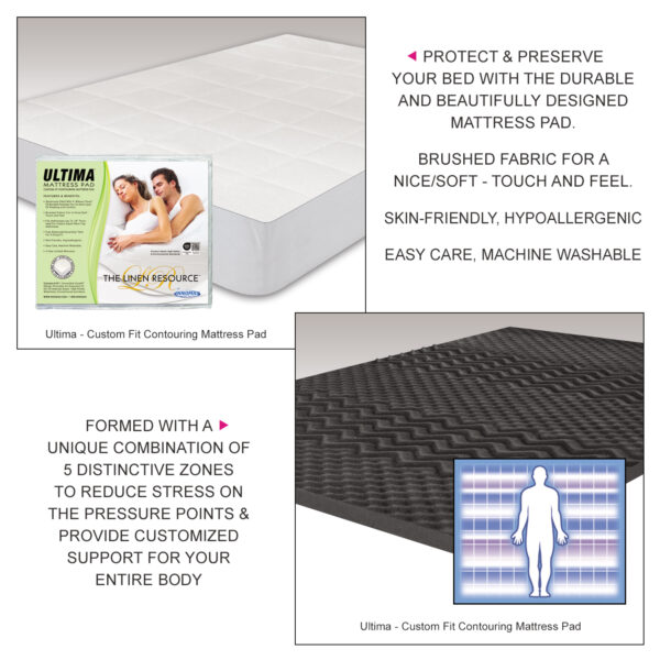 Ultima Custom Fit Contouring Mattress Pad and Anatomic Comfort & Support Layer
