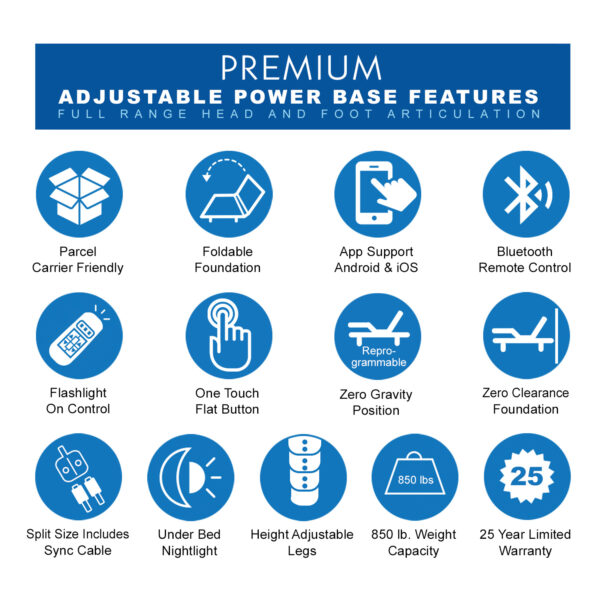 Premium Adjustable Power Base Features