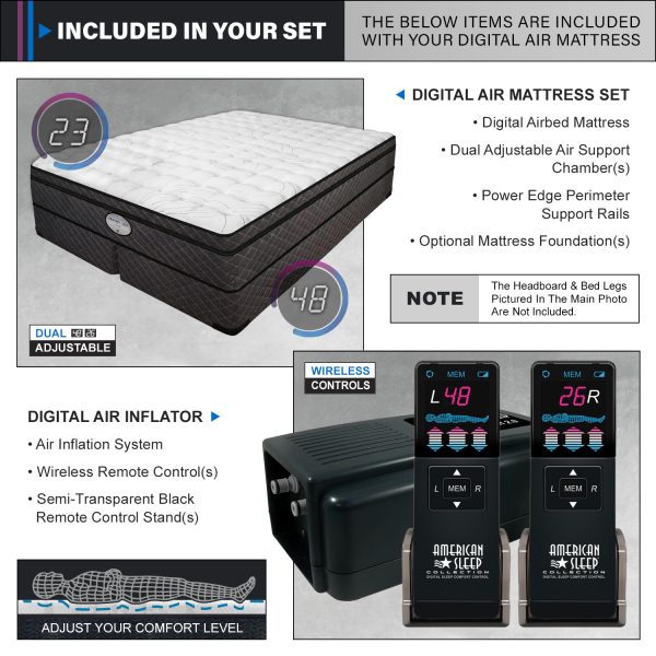 Reflections 12″ Pillow Top Digital Air Bed