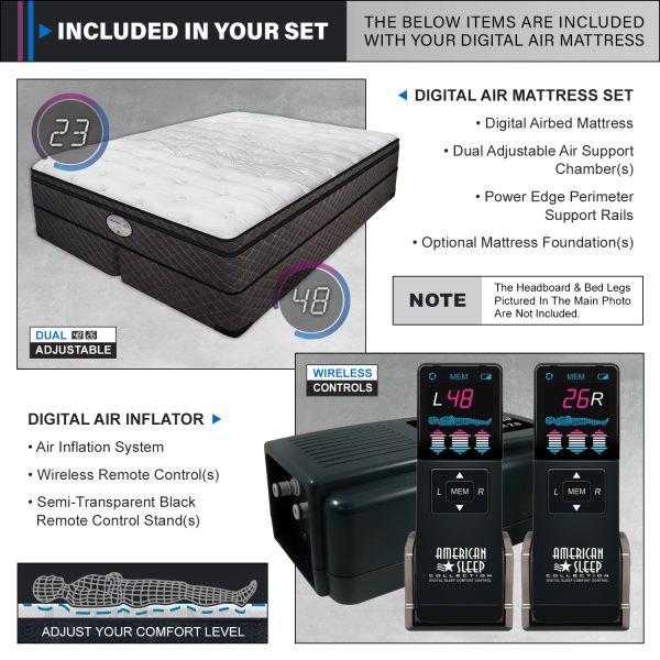 Visions 11″ Pillow Top Digital Air Bed
