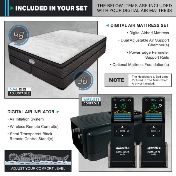 Visions 11″ Pillow Top Digital Air Bed