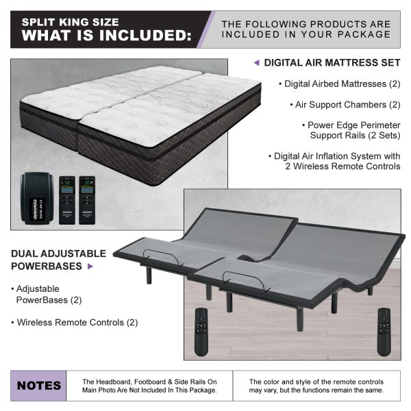Visions Digital Air Bed with Adjustable Power Base