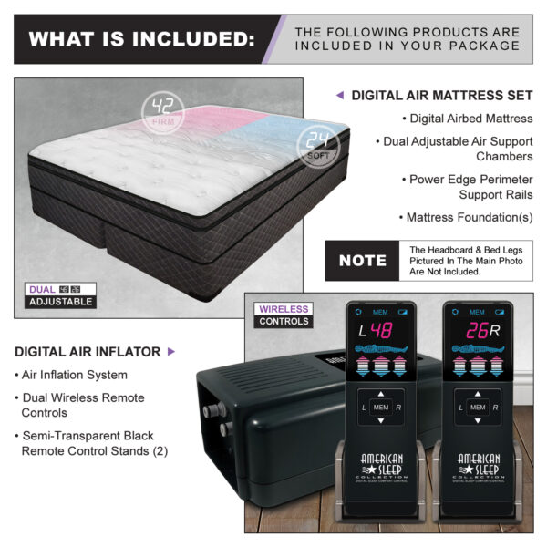 Visions Digital Air Bed Package Includes