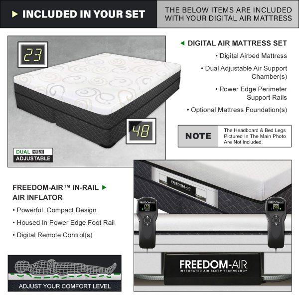 OM-10 - 10″ Digital Air Bed Featuring Latex & Cool-Gel Memory Foam