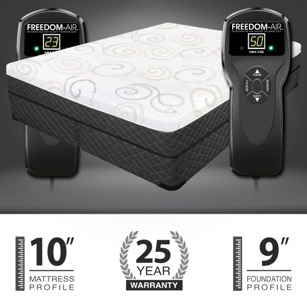 OM-10 - 10″ Digital Air Bed Featuring Latex & Cool-Gel Memory Foam