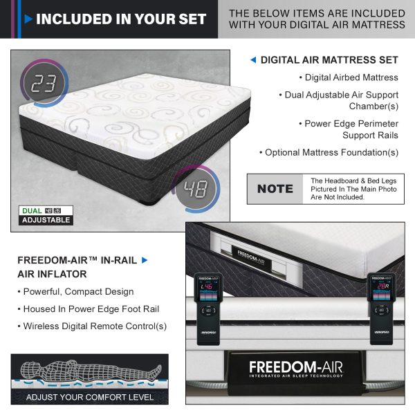 OM-10 - 10″ Digital Air Bed Featuring Latex & Cool-Gel Memory Foam