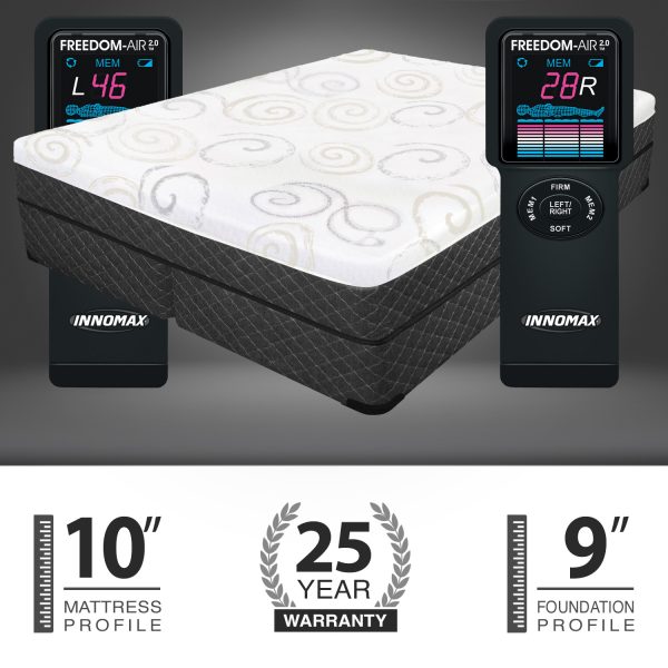 OM-10 - 10″ Digital Air Bed Featuring Latex & Cool-Gel Memory Foam