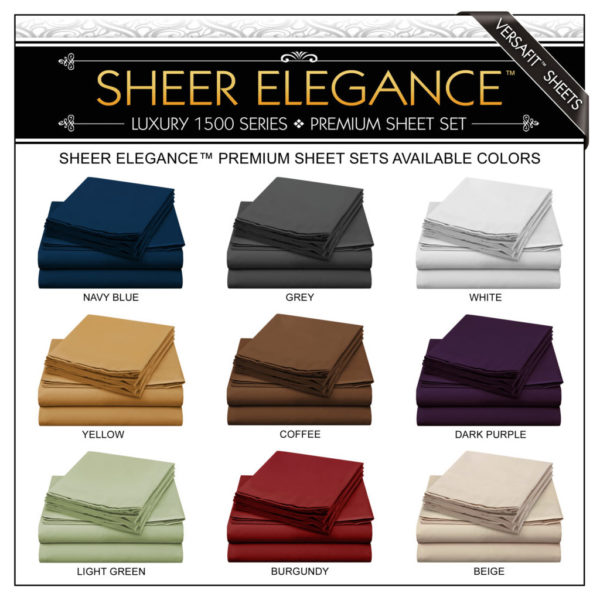 Sheer Elegance Available Sheet Colors
