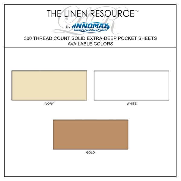 Solid 300 Thread Count Extra Deep Pocket Sheets Available Colors
