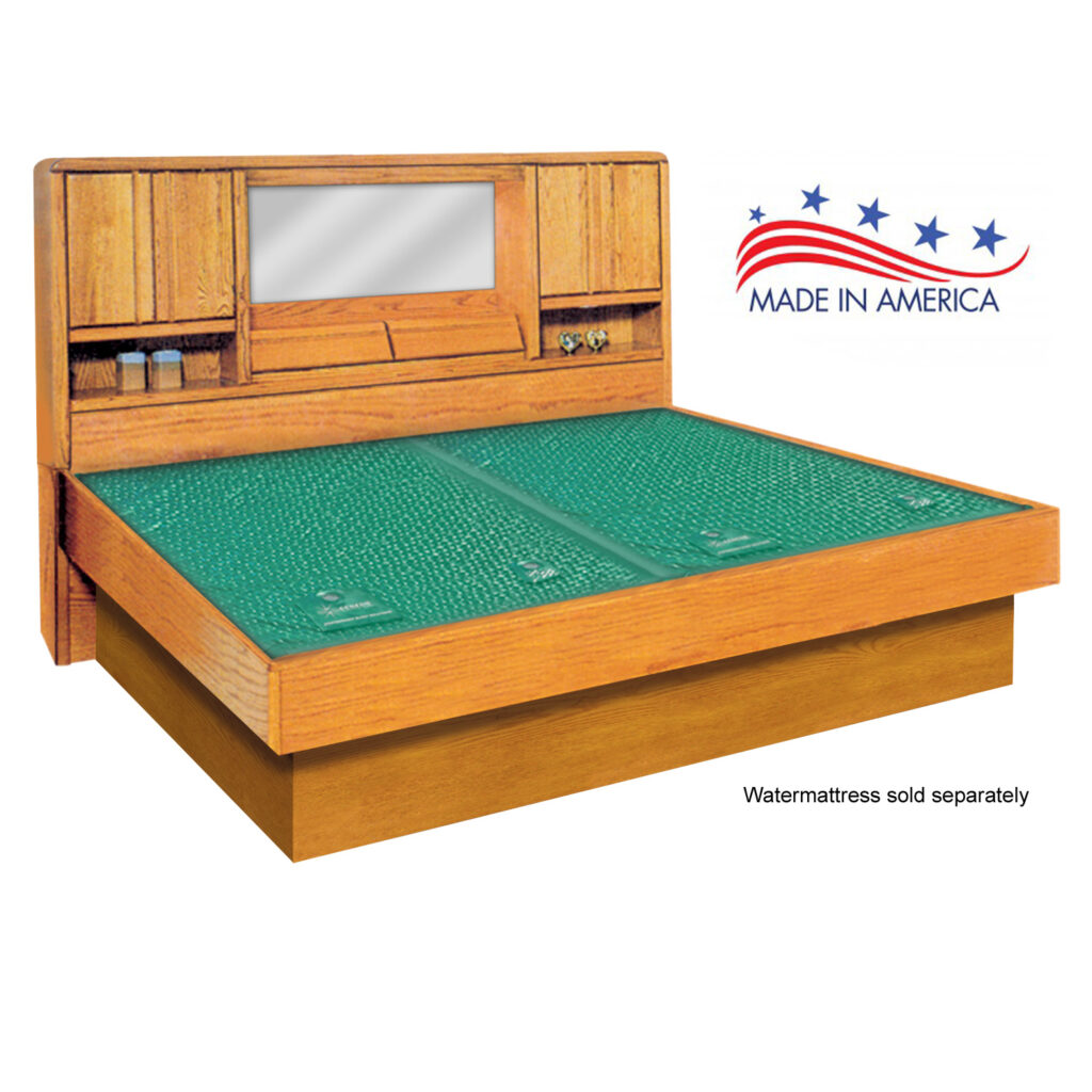 Oak Magnolia Waterbed Headboard & Frame Set InnoMax