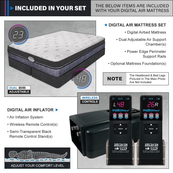 Spectrum - 12″ Digital Air Bed Featuring Natural Latex