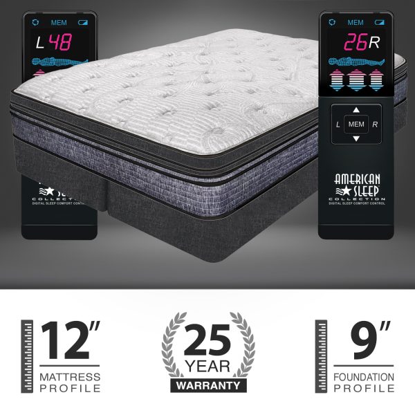 Spectrum - 12″ Digital Air Bed Featuring Natural Latex