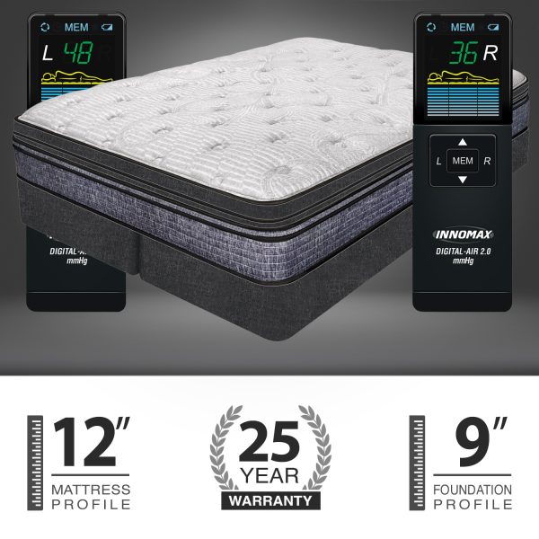 Spectrum - 12″ Digital Air Bed Featuring Natural Latex