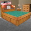 Venetian Tall Bookcase Headboard Waterbed & Casepieces