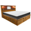 Oak Land Venetian Solid Wood Bookcase Headboard Cropped