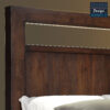 The headboard features a full length LED light strip
