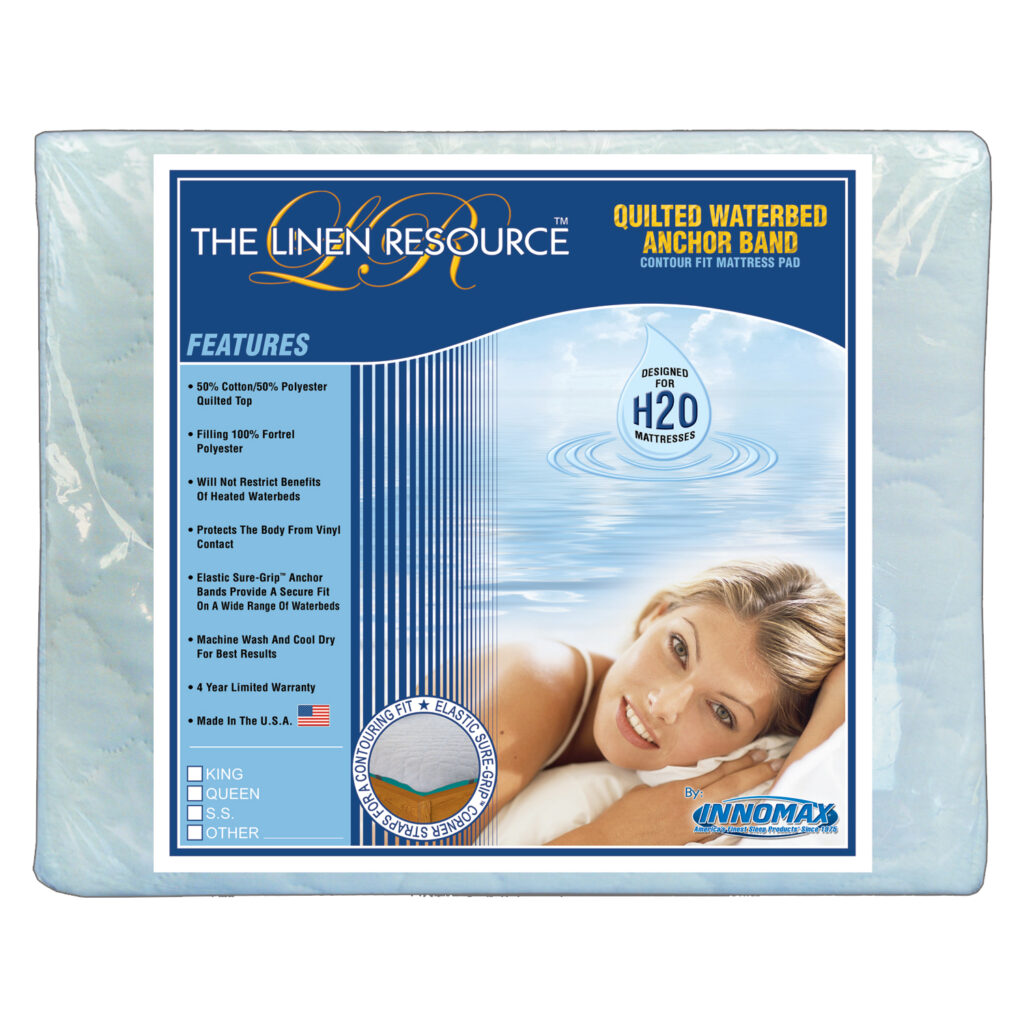Quilted Waterbed Anchor Band Mattress Pad Super Single InnoMax