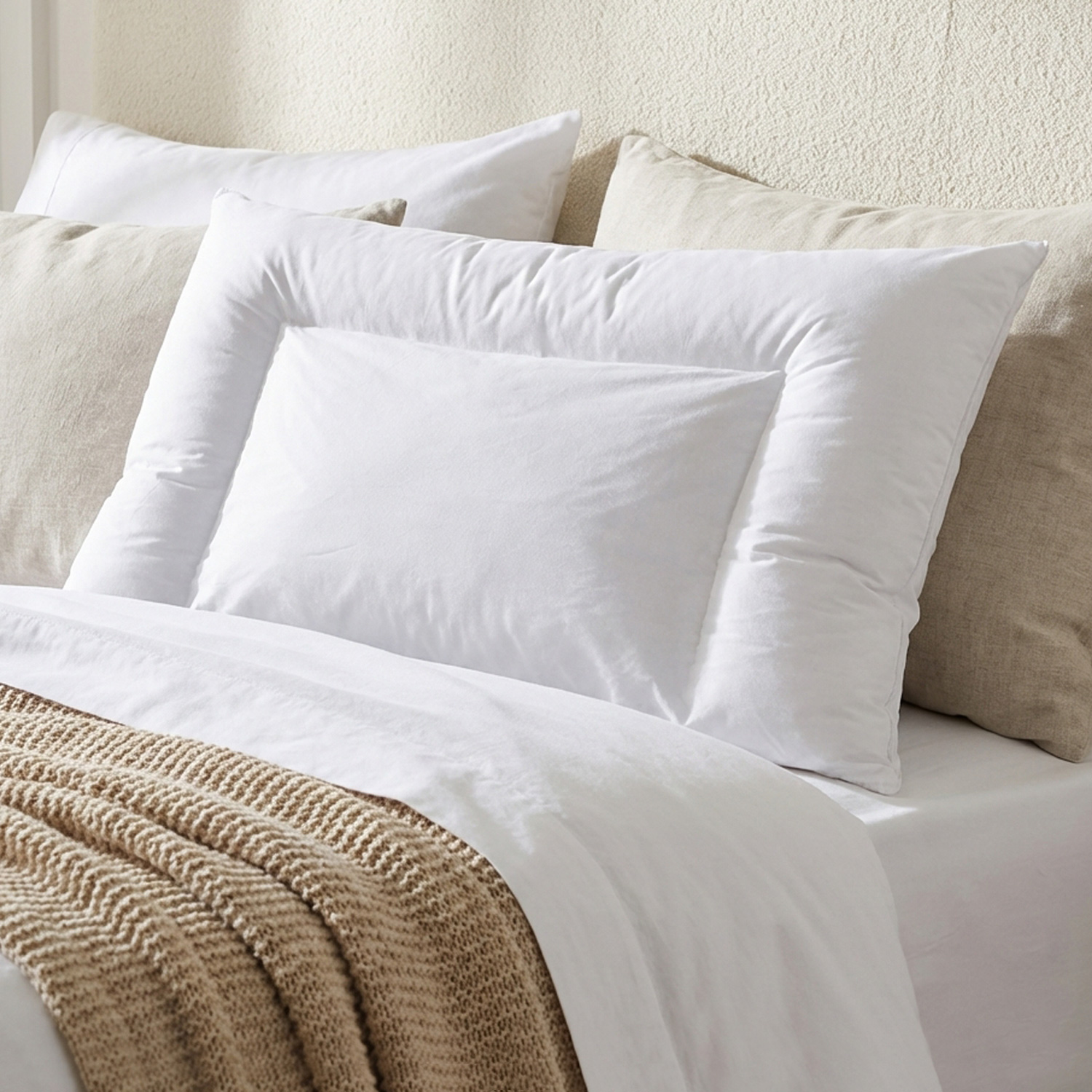 Angel Silk Crescent Pillow – Premium Down Like Plush Pillow