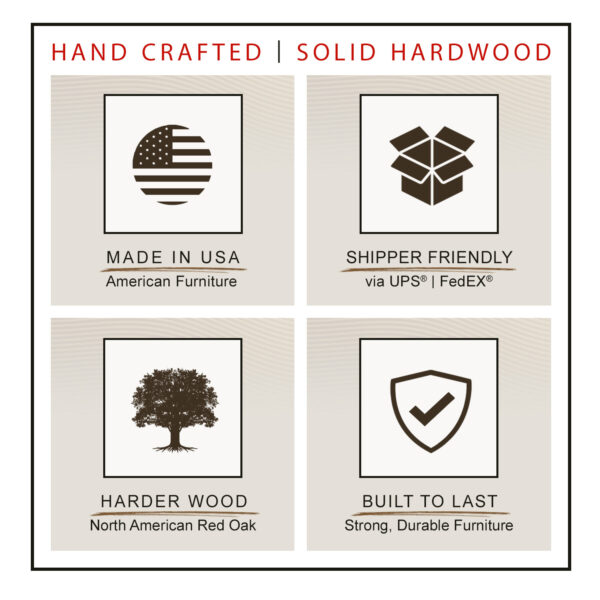 Hardwood Classics Oak Waterbed Furniture Features
