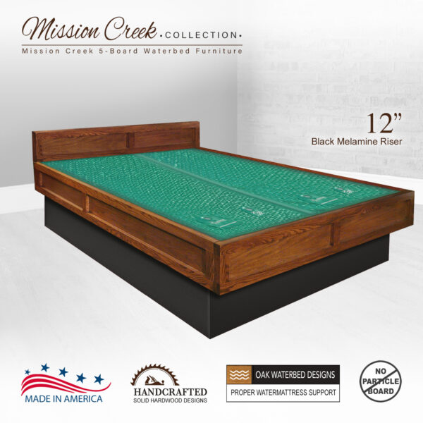 Mission Creek 5-Board with 12" Black Melamine Riser
