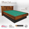 Mission Creek Bookcase Headboard with 12" Black Melamine Riser