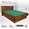 Mission Creek Bookcase Headboard with 12" Oak Riser