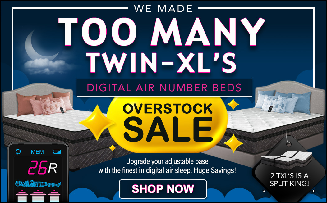 We Made Too Many Twin-XL Digital Air Beds Sale!