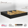 12" Black Melamine Riser