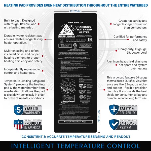 Thermal Guardian Touch Temp - Full Watt Waterbed Heater