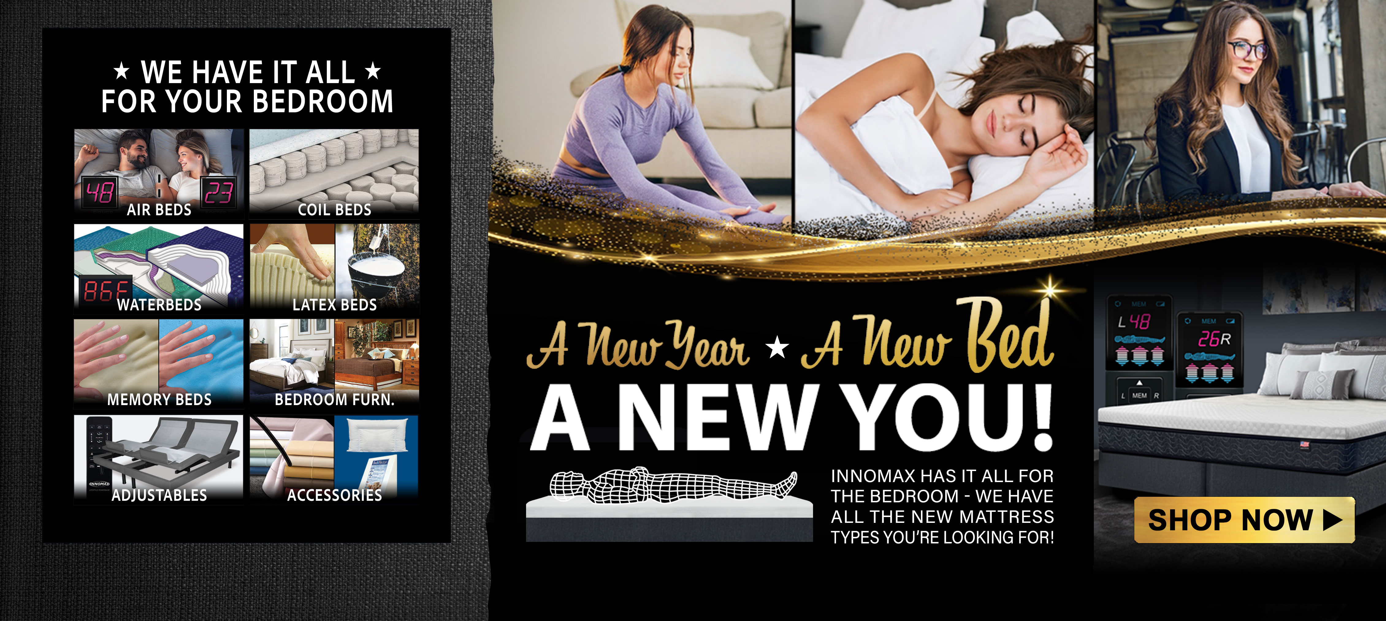 A New Year, A New Bed, A New YOU! Shop InnoMax Today!
