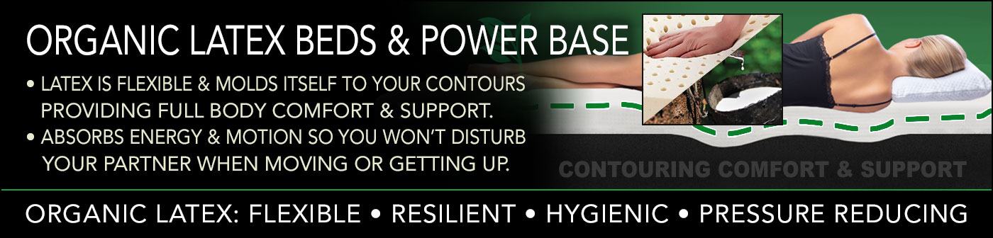 Organic Latex Beds with Adjustable Power Base Category Page Banner